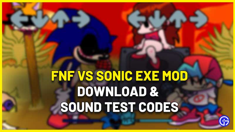 Friday Night Funkin FNF Vs Sonic Exe Mod Sound Test Codes 2.0